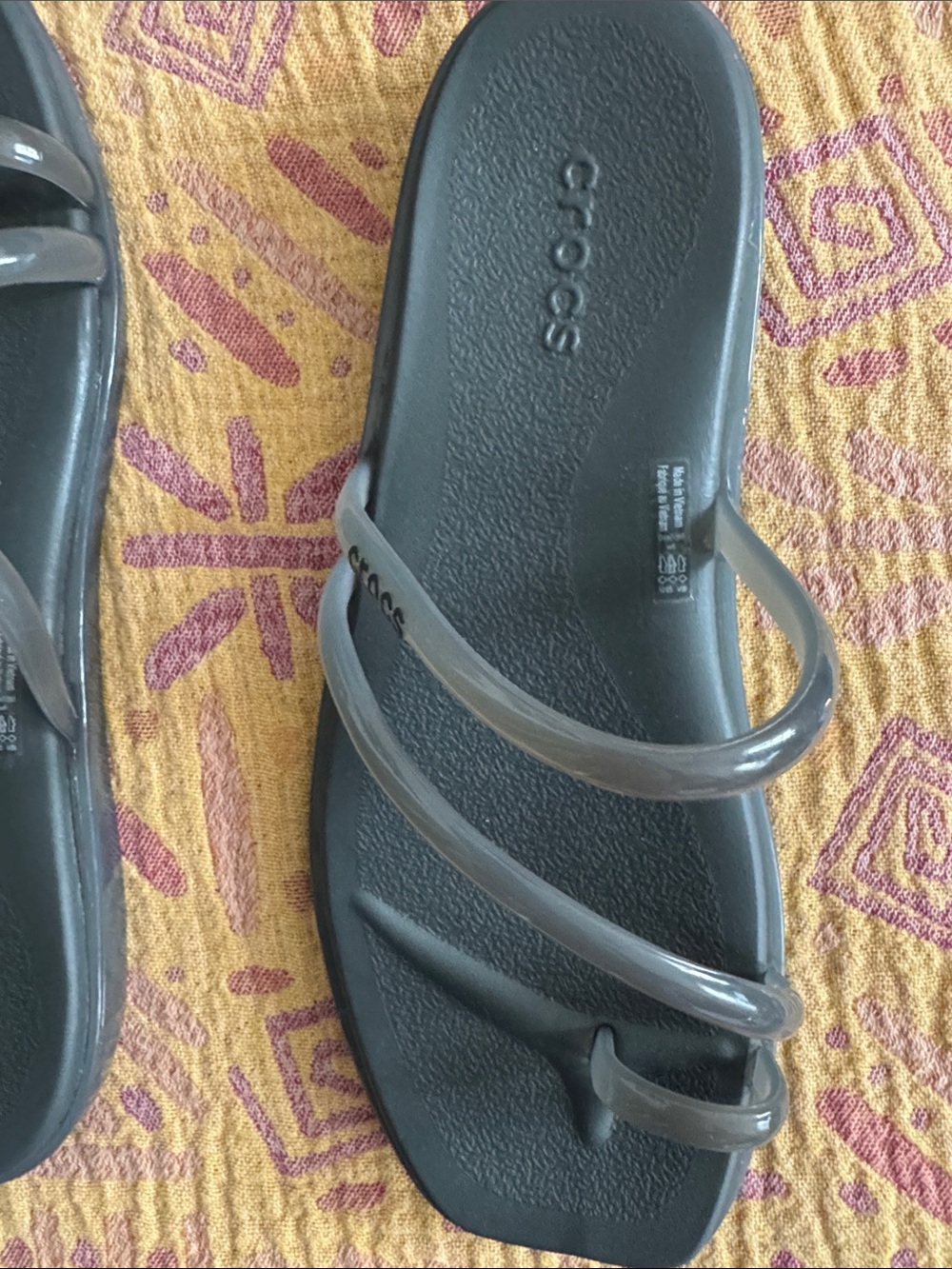 Crocs Women’s Grey Miami Toe Loop Sandals Size W6 - New Without Tags - Picture 6 of 7